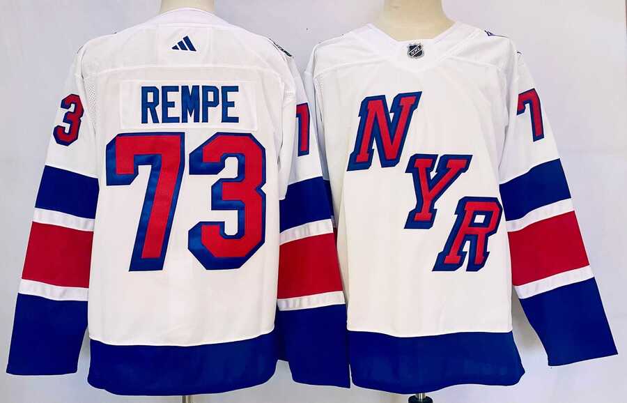 Mens New York Rangers #73 Matt Rempe White 2024 stadium Series Stitched Jersey->->NHL Jersey